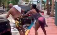 Man gets hit by a car after he's pushed Into the street by a woman ðŸ‘€