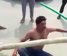 Man gets beat up with indian lightsabers! (unknown reason)