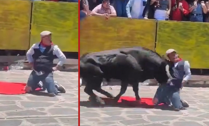 Bullfighter is outsmarted and seriously injured while performing cape work during event - Mexico