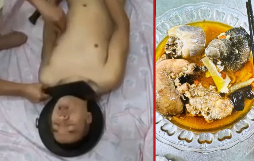 Man decapitated with meat cleaver and cannibalized on the spot by attacker - China
