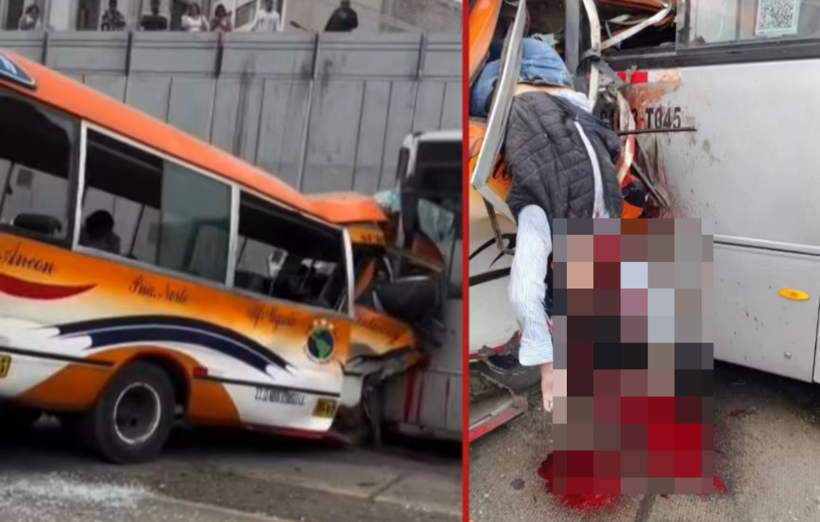 Three killed, 20 injured after minibus crashes into Metropolitano bus in central Lima - Peru
