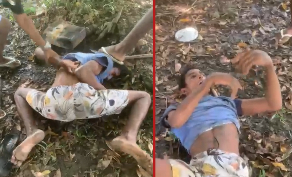 Thief beaten by villagers and both hands broken after being caught - Brazil