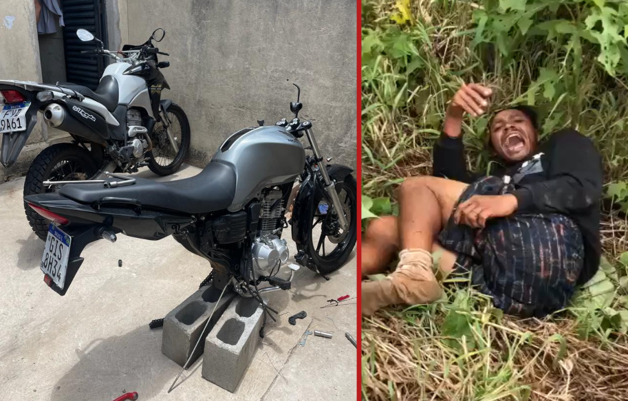 Two thieves beaten with tools after stealing motorcycle and stripping it for parts - Brazil