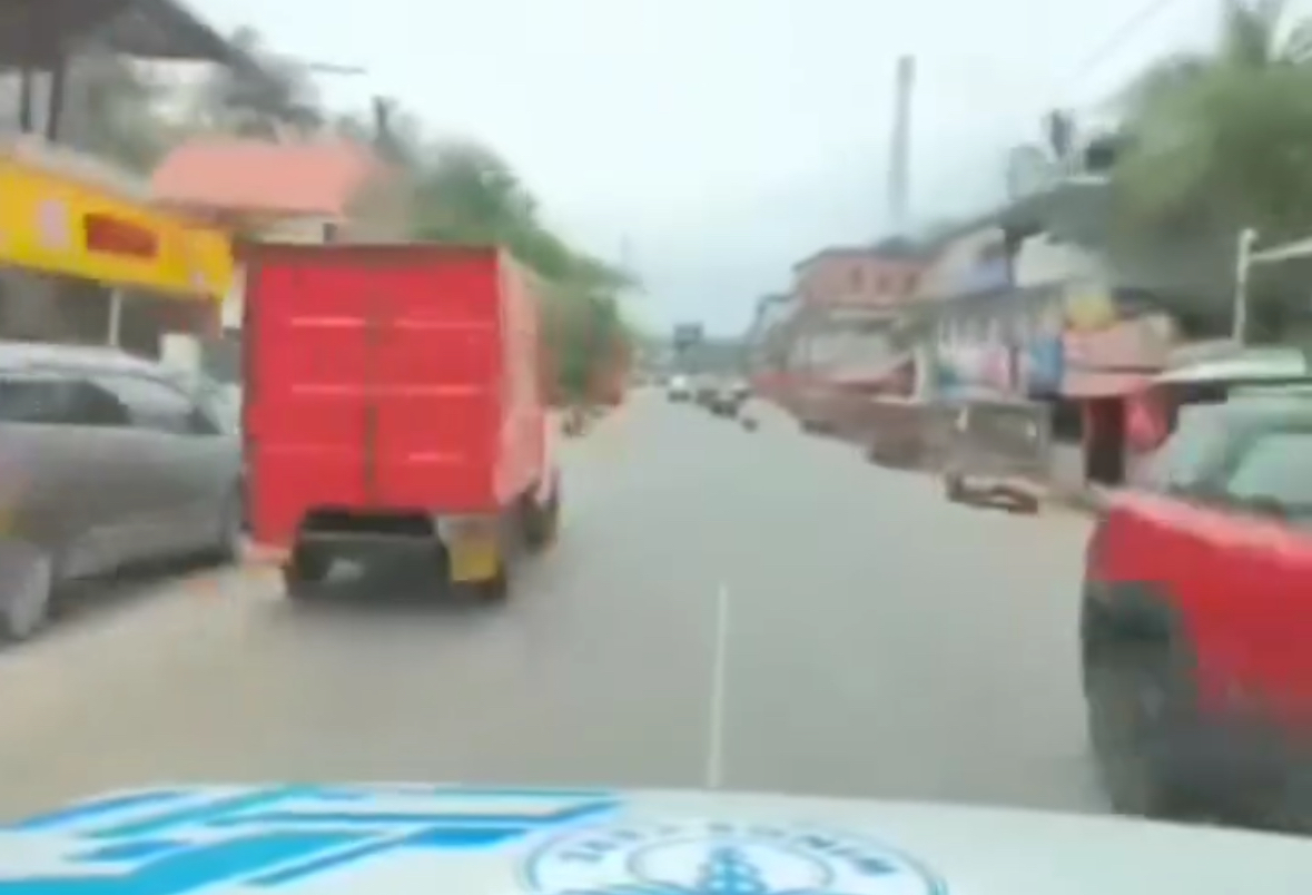 Ambulance overturns after bike cuts across its path in Kerala, injuring four - India