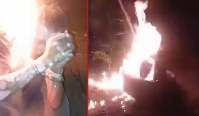 La Mayiza retaliates after mausoleum attack, burns handcuffed rival alive inside a tire - Mexico