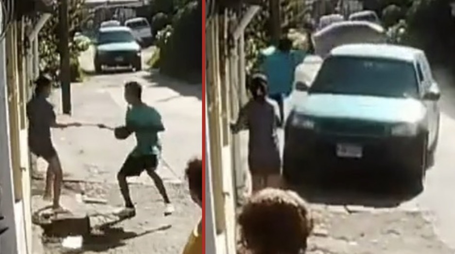 Woman trying to stop thief with her car accidentally runs over robbery victim - Honduras