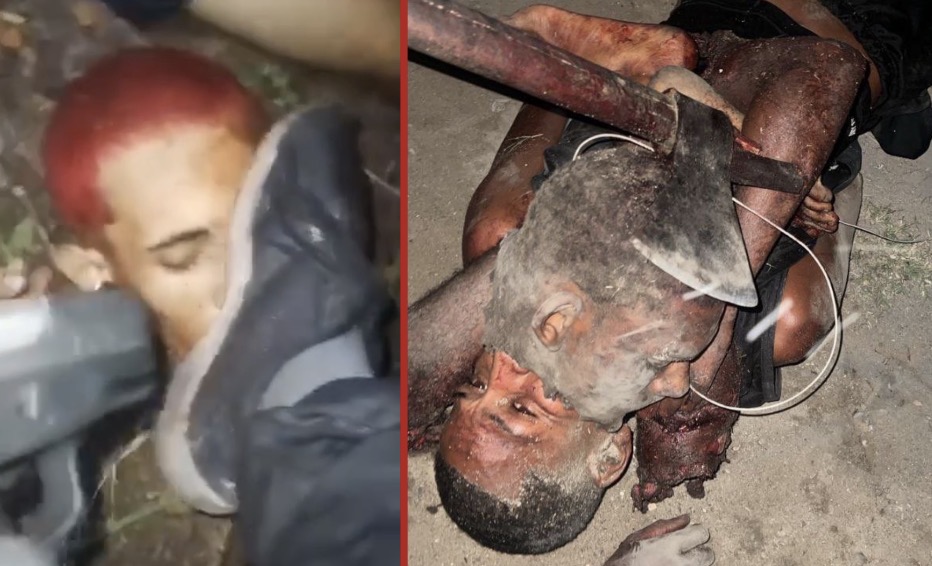 Crime Syndicate gang members behead Red Command member and use his head as a soccer ball - Brazil