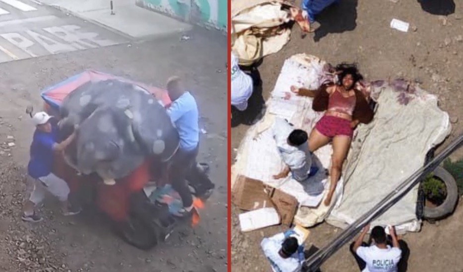 Woman’s body wrapped in mattress and dumped on street, video shows two suspects involved - Peru