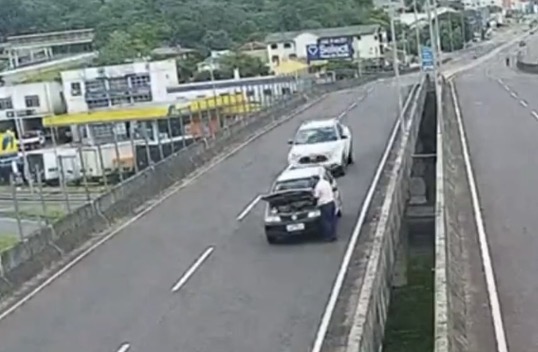 Driver was killed after stopping on an overpass and being struck by an oncoming vehicle - Brazil