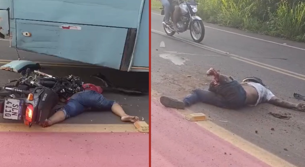Couple killed in head-on crash between motorcycle and school bus - Brazil
