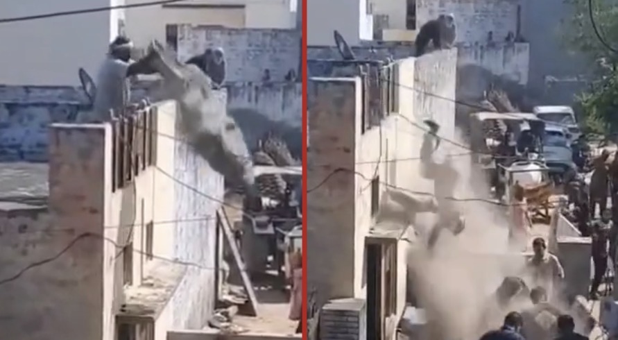 Man falls from rooftop after boundary wall collapses during Holi celebrations - India