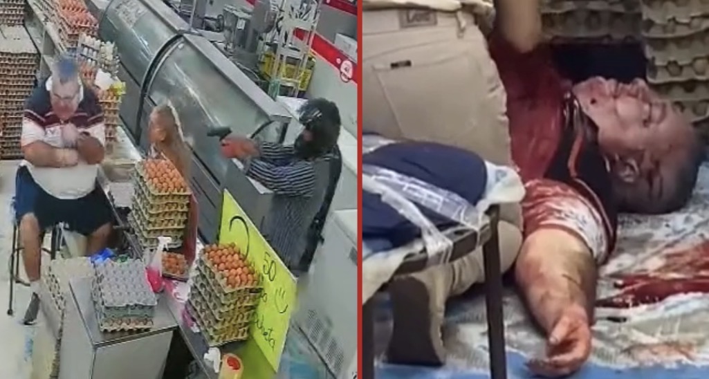 Egg vendor executed at market stall while his young grandson watches - Ecuador