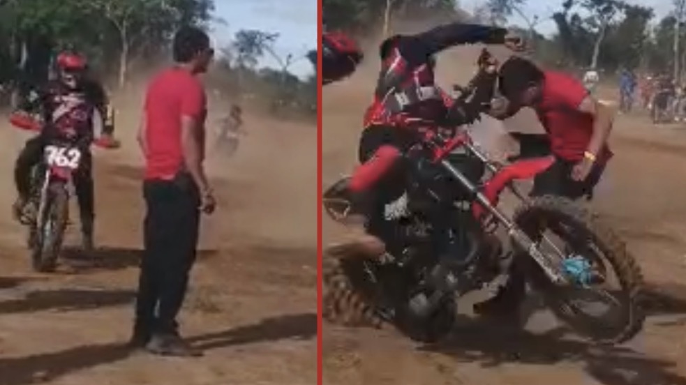 Spectator run over after rider loses control during motorcycle drag race event in Bolívar - Venezuela