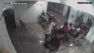 Terrifying moment roof section collapses onto people in Bhavnagar, leaving four injured - India