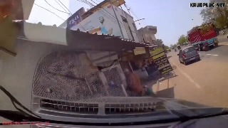 Trader killed after an out-of-control car crashed into his roadside shop, with the fatal impact captured on CCTV - India