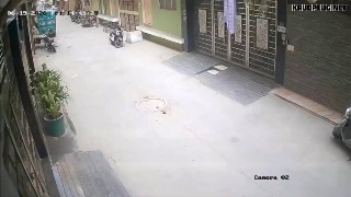 Child injured after being charged and knocked to the ground by a stray cow - India