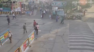 Pedestrian killed after being struck and run over by a state bus while crossing the road - India